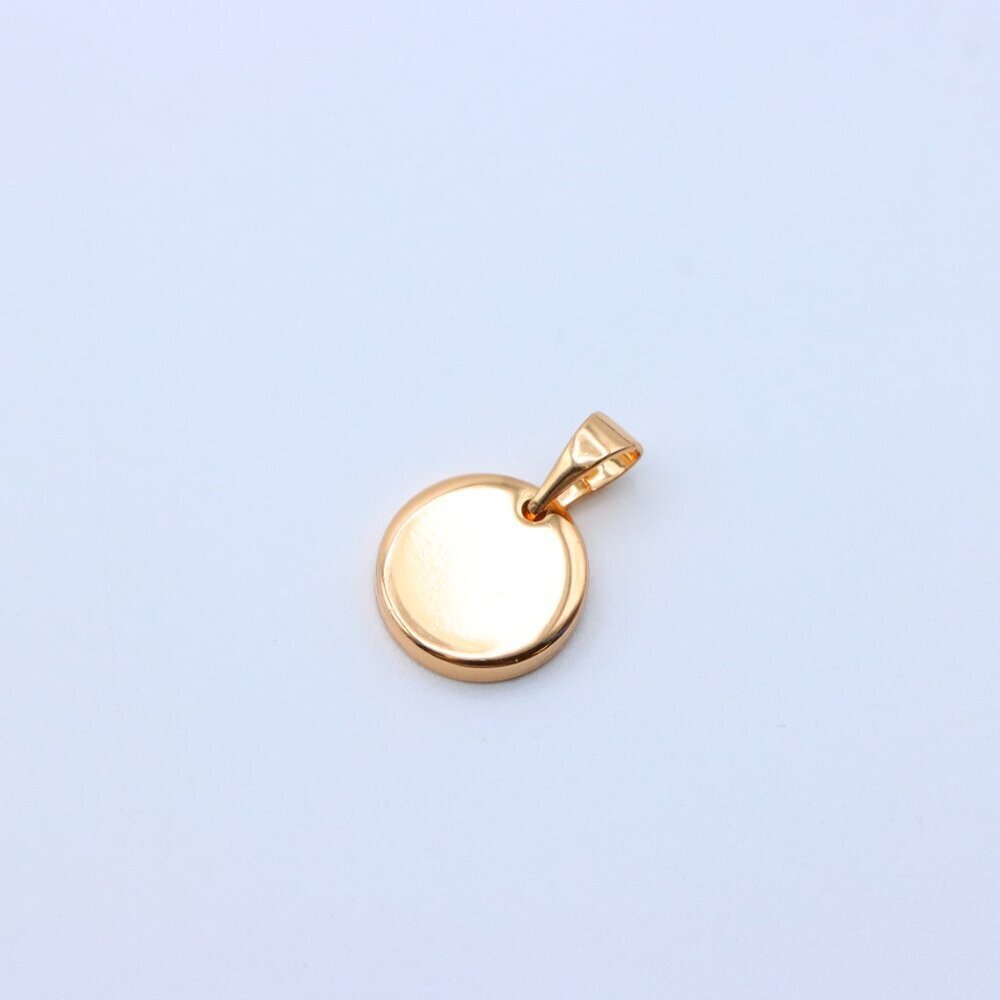 "Minimalist Round Rose Gold Pendant for Everyday Layering Style, XPPT1536 - Picture 11 of 13